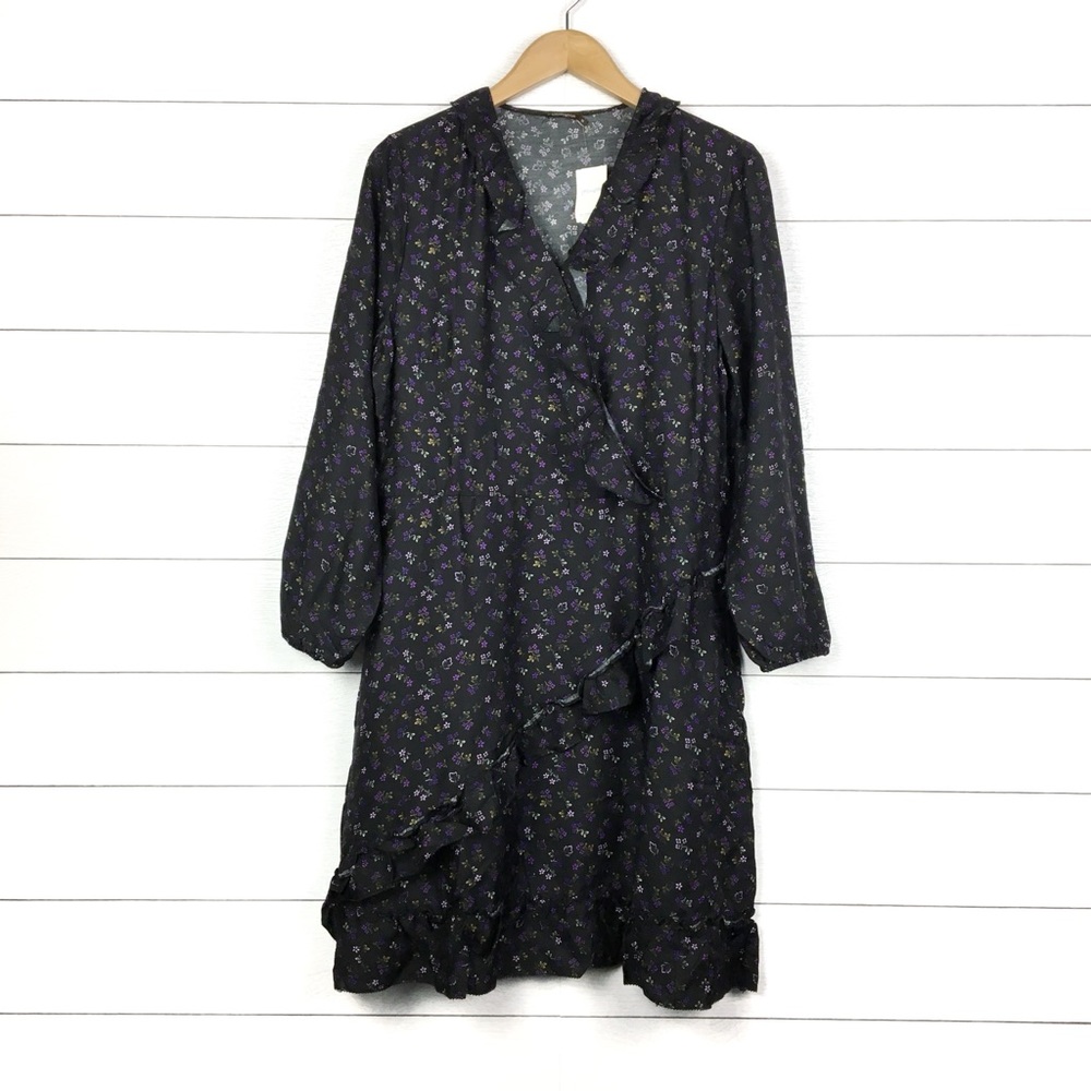NWT J. McLaughlin Floral Wrap Ruffle Dress
